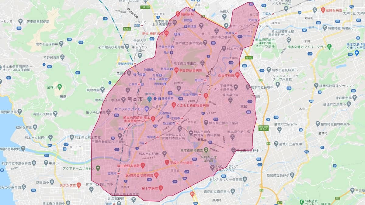 Uber Eats（ウーバーイーツ）熊本エリアの範囲や店舗、クーポンや配達 