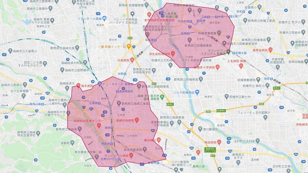 Uber Eats（ウーバーイーツ）高崎・前橋エリアの範囲や店舗、クーポン 