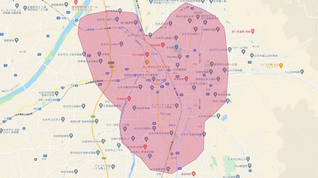 Uber Eats（ウーバーイーツ）松本エリアの範囲や店舗、クーポンや配達 