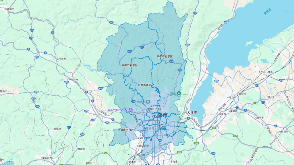 ロケットナウの京都府エリアマップ20251021