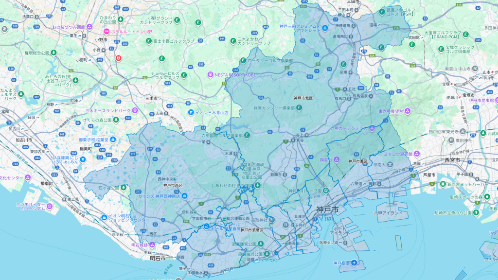 ロケットナウの兵庫県エリアマップ20251021