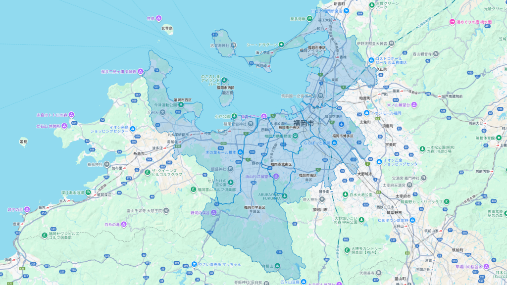 ロケットナウの福岡県エリアマップ20251101