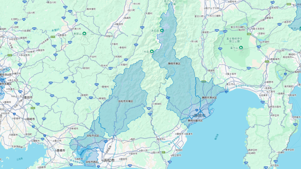 ロケットナウの静岡県エリアマップ20251113