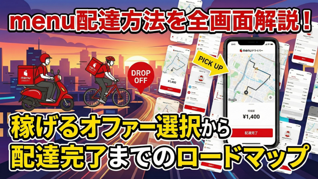 メニュー配達員の配達方法