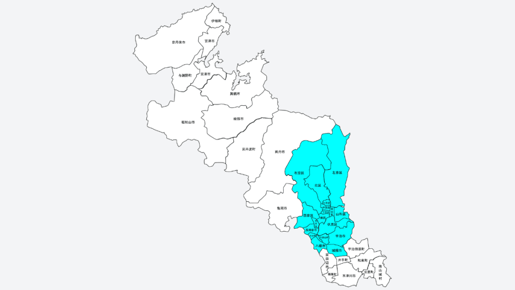 ララムーブのエリアマップ（京都府）