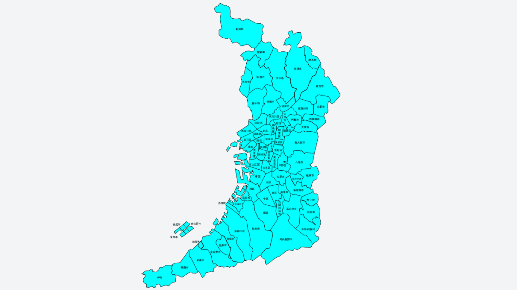 ララムーブのエリアマップ（大阪府）