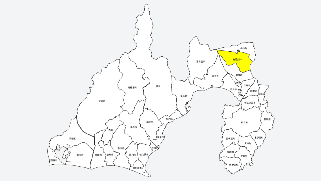 ララムーブのエリアマップ（静岡県）