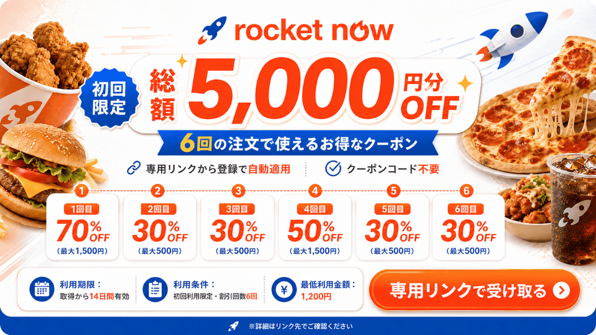 ロケットナウ初回クーポン